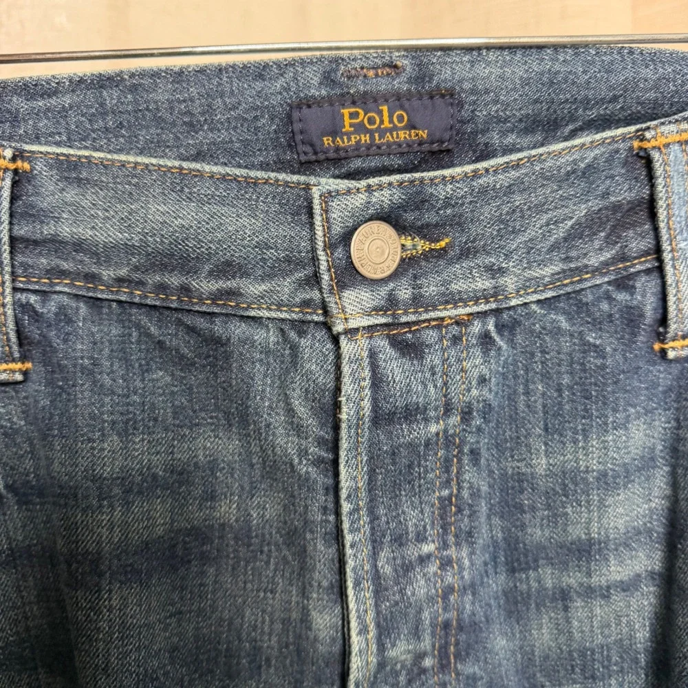 Polo Ralph Lauren Expedition Vintage Classic Fit Patchwork Jeans Blue Mens 38/32
